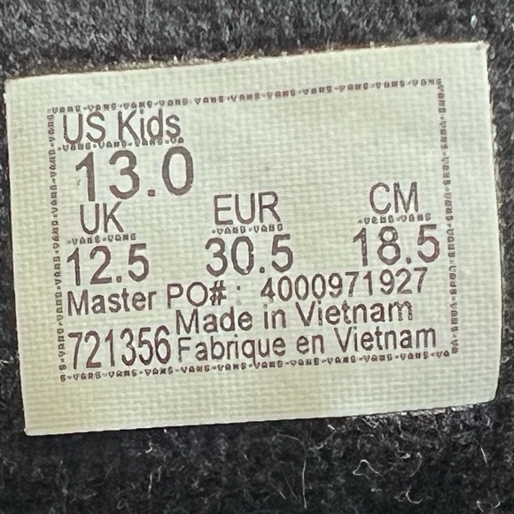 VANS SK8-MID REISSUE V, KIDS, BLACK, SIZE 13, UNISEX - Picture 9 of 9